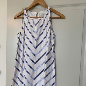 JCREW blue & white striped sleeveless sundress